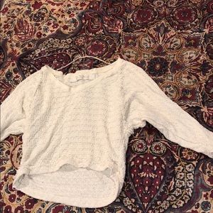 Free people cream sweater mid-sleeve